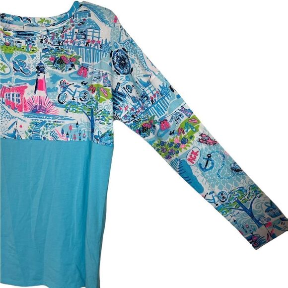 Lilly Pulitzer Blue In Lilly Loves Nantucket Lighthouse Finn Top Small - Picture 6 of 9